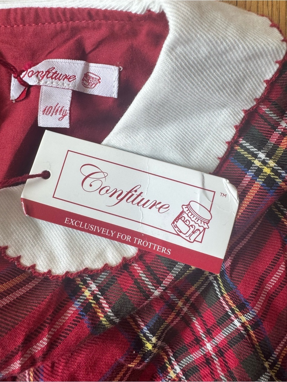 NWT Confiture for Trotters 10/11 Years Girls Dress Plaid Red Smocked Tartan - Picture 4 of 9